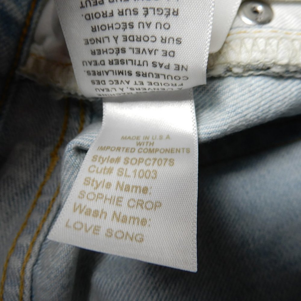 SLVRLAKE Sophie Crop JEANS Size 26 Straight Leg Light Blue Love Song NEW $319 - Picture 11 of 11